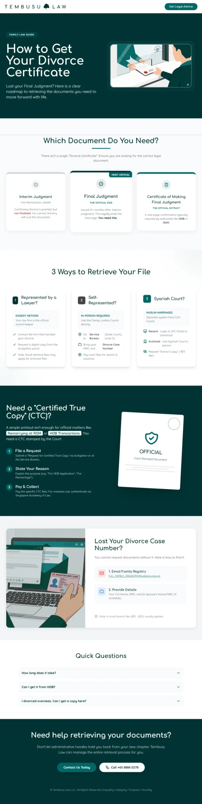 Divorce Certs in Singapore