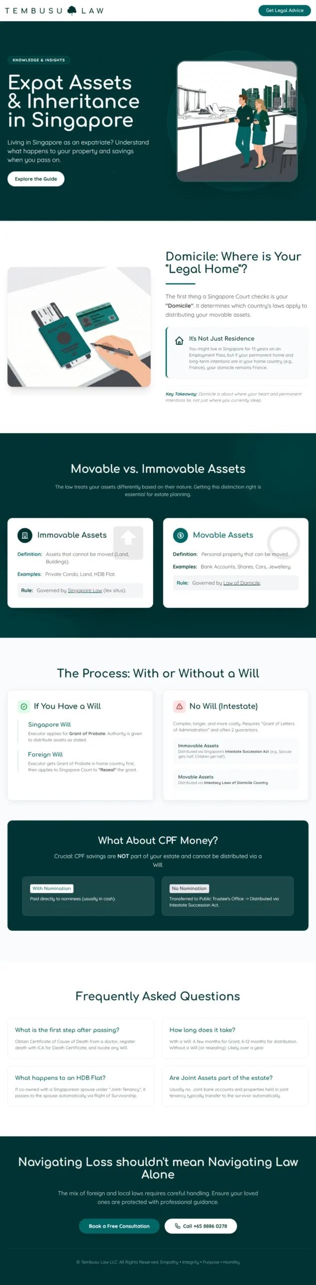 What happens to a Singapore expatriate’s assets when he passes on